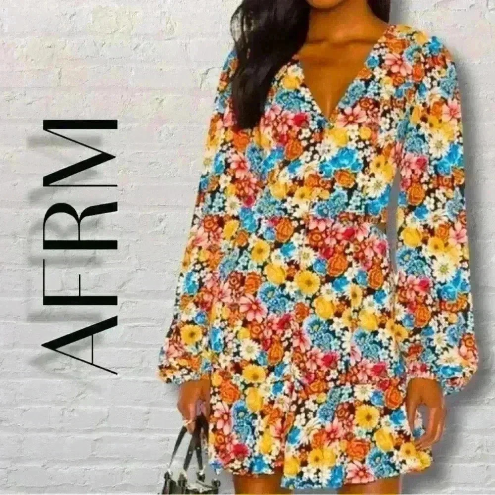 AFRM | Anthropologie | Monna Dress in Multi Wildflower Bouquet | Small | NWT | - Picture 2 of 6